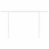 Manual Retractable Awning with Posts 4x3 m Yellow and White