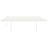 Manual Retractable Awning with Posts 5x3 m Cream