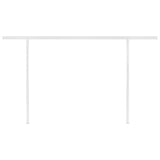 Manual Retractable Awning with Posts 4.5x3.5 m Blue and White