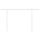 Manual Retractable Awning with Posts 4.5x3.5 m Yellow and White