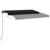 Manual Retractable Awning with LED 3x2.5 m Anthracite