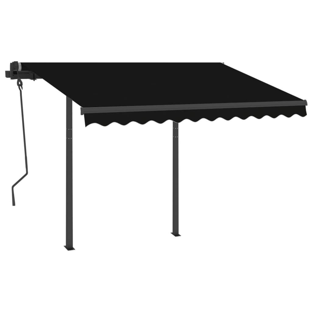 Manual Retractable Awning with LED 3.5x2.5 m Anthracite