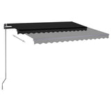 Manual Retractable Awning with LED 3.5x2.5 m Anthracite