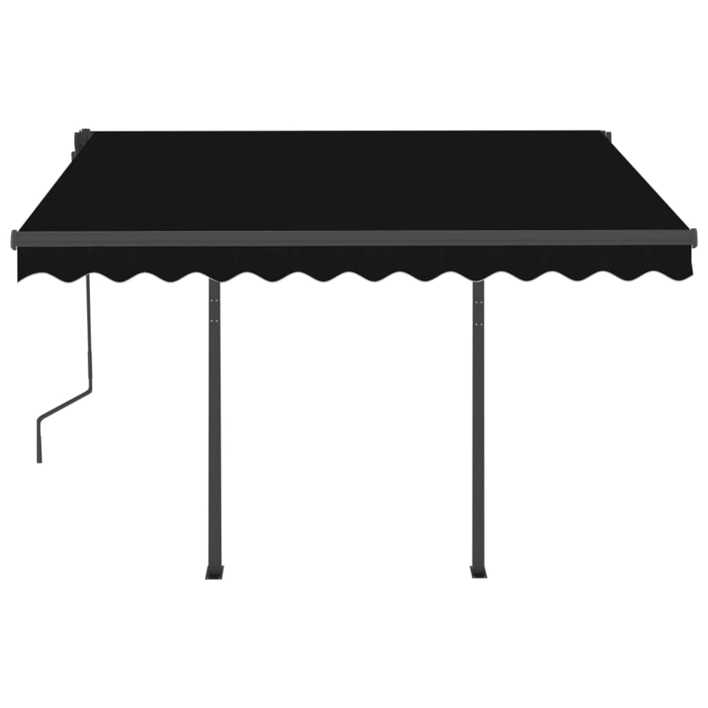 Manual Retractable Awning with LED 3.5x2.5 m Anthracite