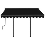 Manual Retractable Awning with LED 3.5x2.5 m Anthracite