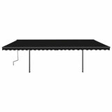 Manual Retractable Awning with Posts 6x3 m Anthracite