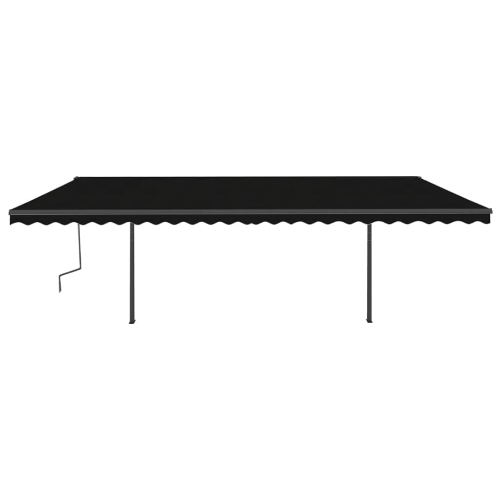 Manual Retractable Awning with LED 6x3 m Anthracite