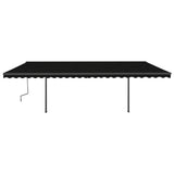 Manual Retractable Awning with LED 6x3 m Anthracite