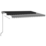 Manual Retractable Awning with LED 4x3.5 m Anthracite