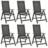 7 Piece Garden Dining Set Aluminium Anthracite