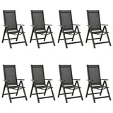 9 Piece Garden Dining Set Aluminium Anthracite