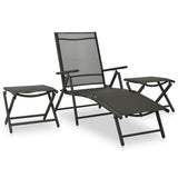 9 Piece Garden Lounge Set Black and Anthracite