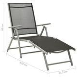 9 Piece Garden Lounge Set Black and Silver