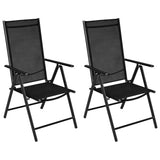 3 Piece Bistro Set Aluminium and Textilene Black