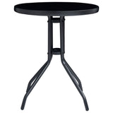 3 Piece Bistro Set Aluminium and Textilene Black