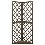 Corner Trellis Grey 50x50x145 cm Solid Fir Wood