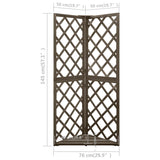 Corner Trellis Grey 50x50x145 cm Solid Fir Wood
