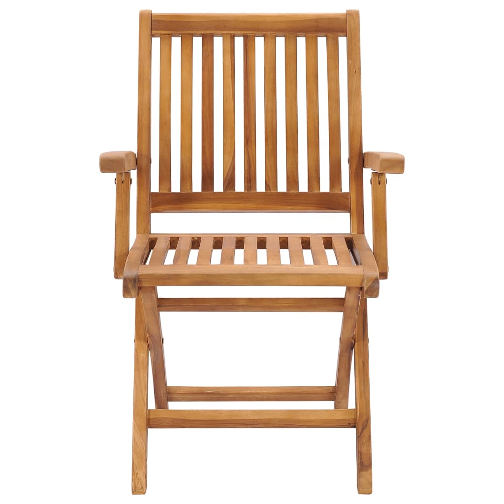 Folding Garden Chairs 8 pcs Solid Teak Wood