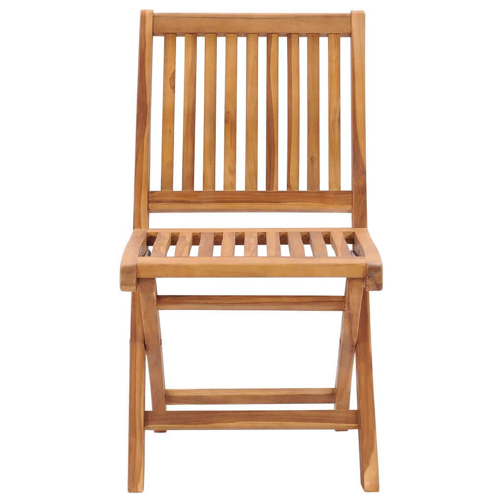Folding Garden Chairs 8 pcs Solid Teak Wood