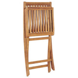 Folding Garden Chairs 8 pcs Solid Teak Wood