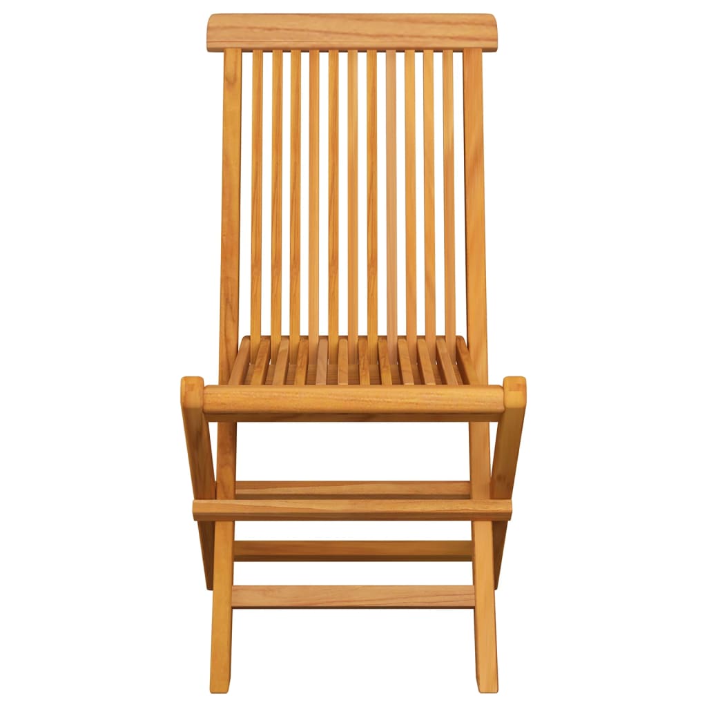 Folding Garden Chairs 8 pcs Solid Teak Wood