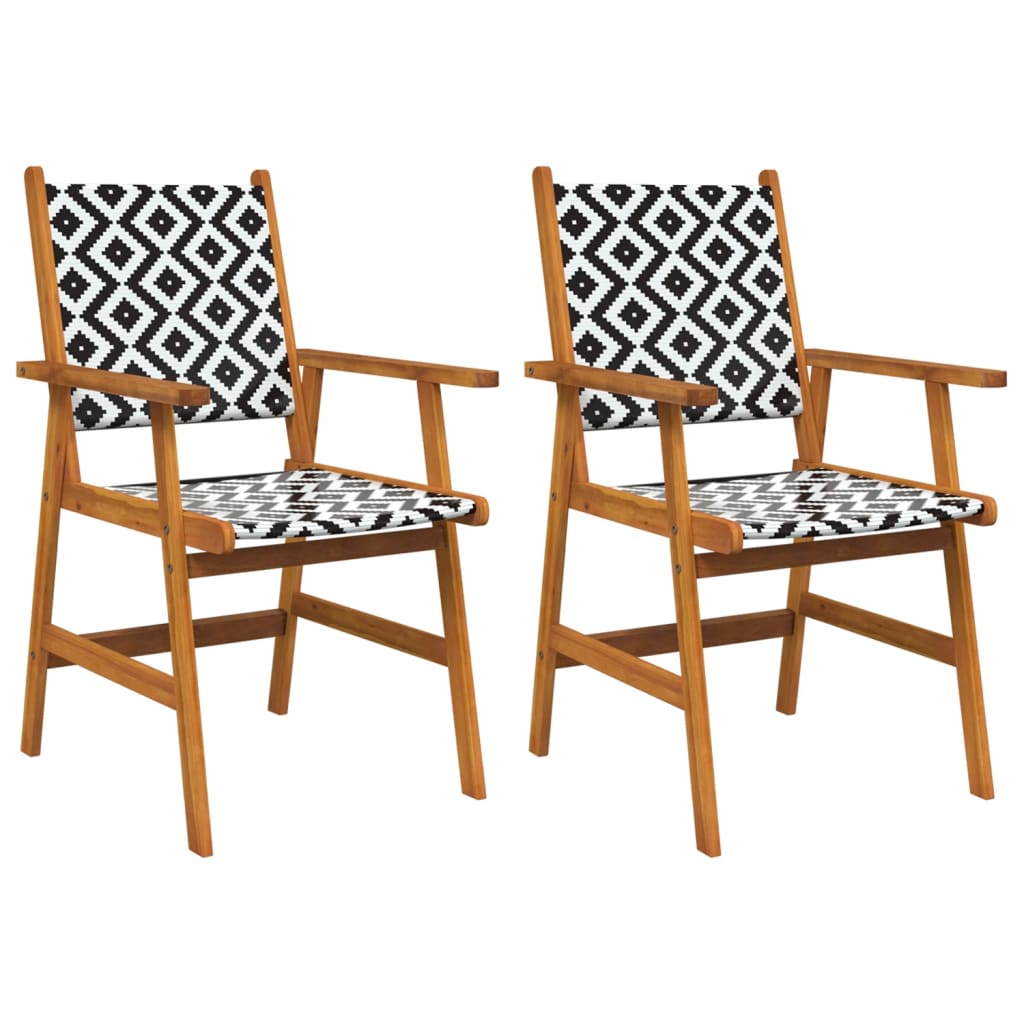 Garden Chairs 2 pcs Solid Acacia Wood