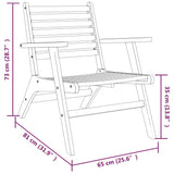 Garden Chairs 2 pcs Solid Acacia Wood