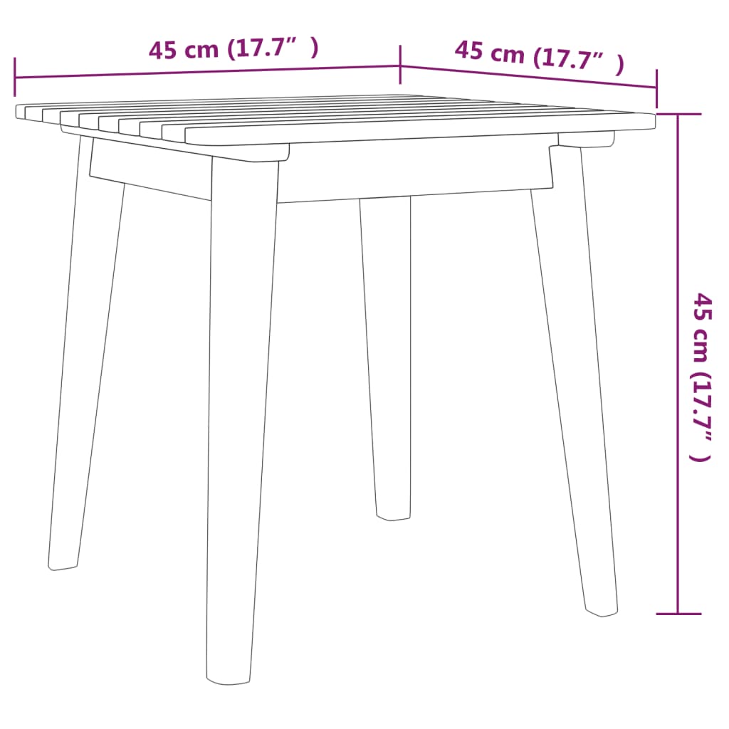 3 Piece Bistro Set Solid Acacia Wood