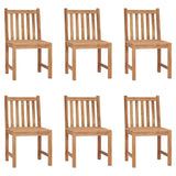 Garden Chairs 6 pcs Solid Teak Wood