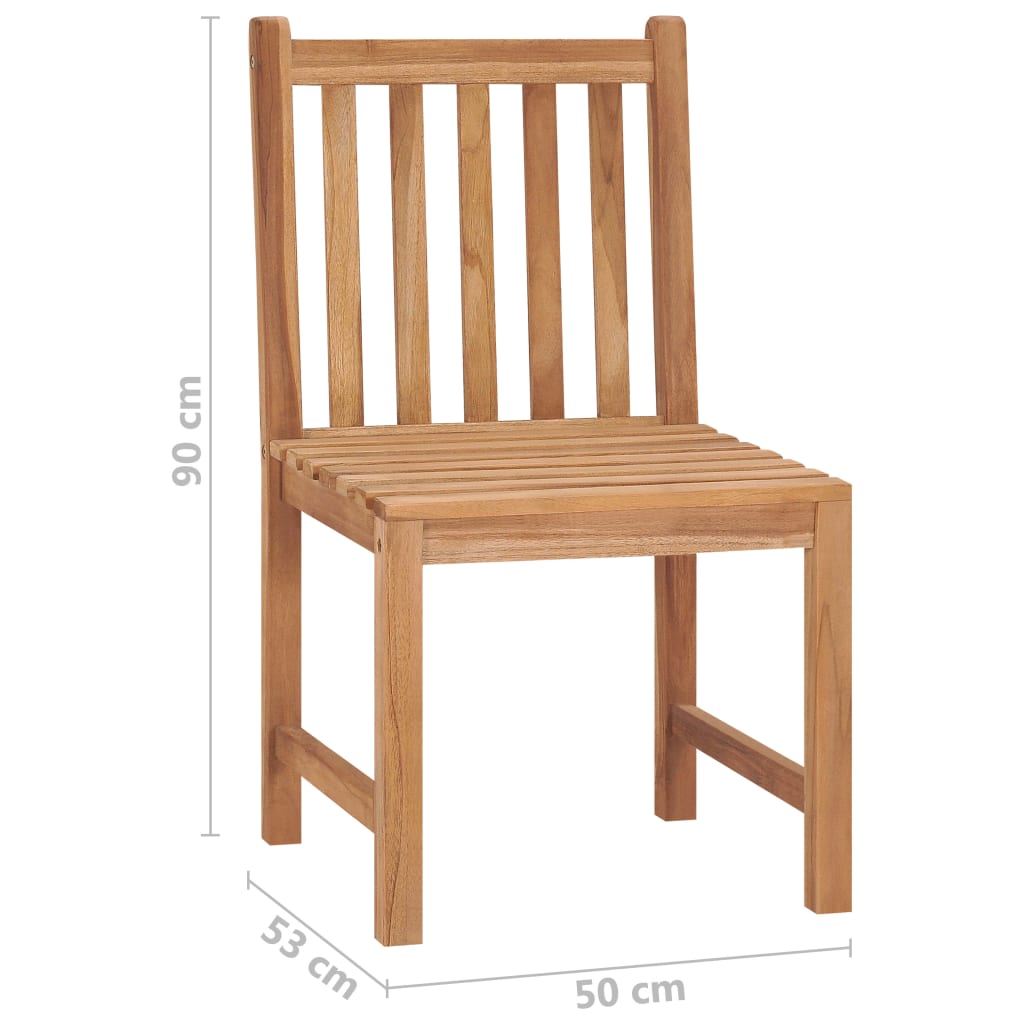 Garden Chairs 6 pcs Solid Teak Wood