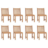 Garden Chairs 8 pcs Solid Teak Wood