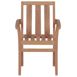 Stackable Garden Chairs 4 pcs Solid Teak Wood