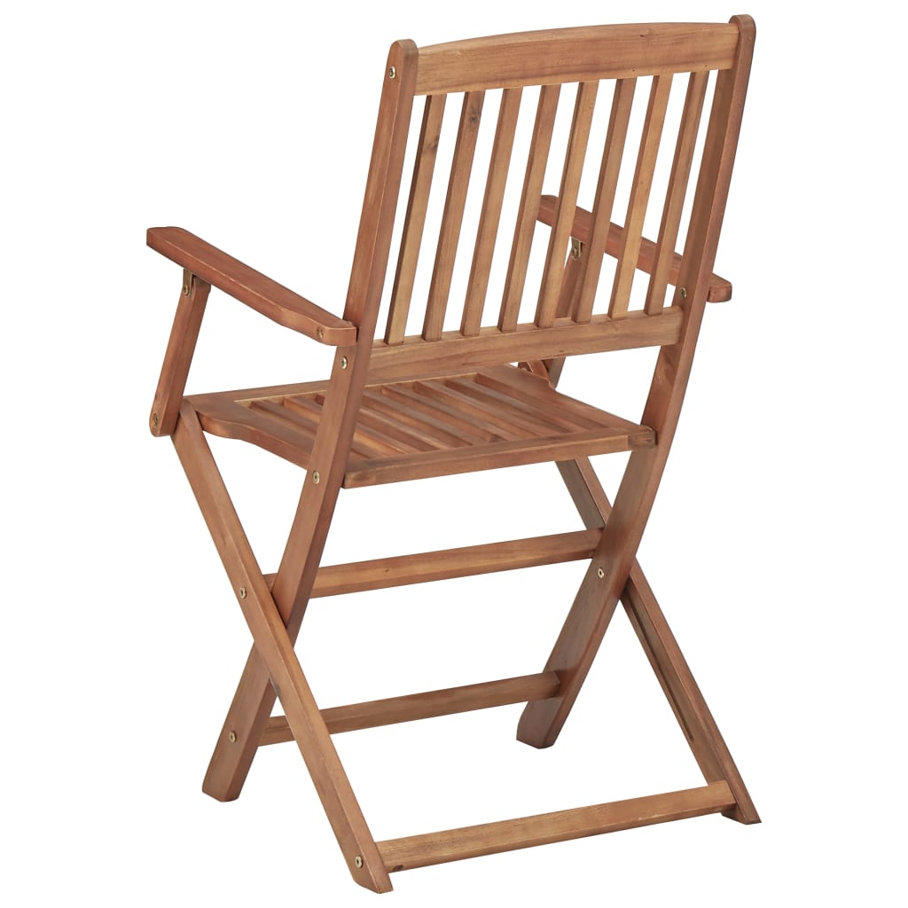 Folding Outdoor Chairs 6 pcs Solid Acacia Wood