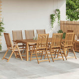 Folding Garden Chairs 8 pcs Solid Acacia Wood