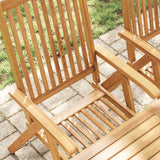 Folding Garden Chairs 8 pcs Solid Acacia Wood