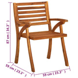 Garden Chairs 4 pcs Solid Acacia Wood