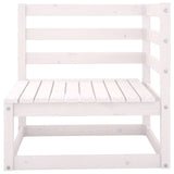 Garden 2-Seater Sofa White Solid Pinewood