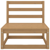 4 Piece Garden Lounge Set Honey Brown Solid Wood Pine