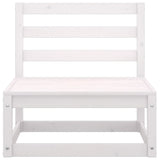 4 Piece Garden Lounge Set White Solid Wood Pine