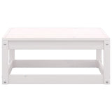 6 Piece Garden Lounge Set White Solid Wood Pine