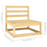 8 Piece Garden Lounge Set Solid Wood Pine