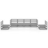 6 Piece Garden Lounge Set Grey Solid Pinewood