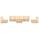 7 Piece Garden Lounge Set Solid Wood Pine