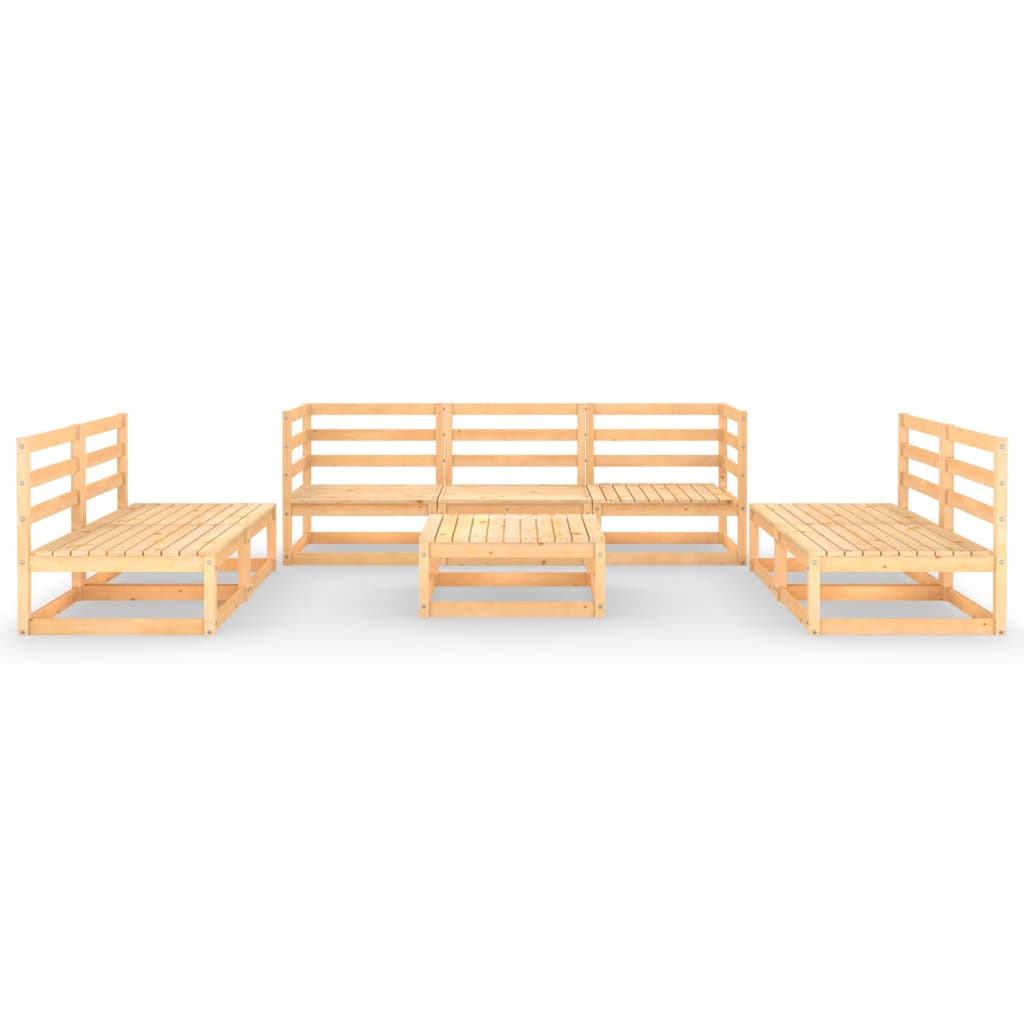 8 Piece Garden Lounge Set Solid Pinewood