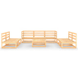 8 Piece Garden Lounge Set Solid Pinewood