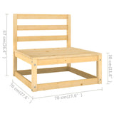 7 Piece Garden Lounge Set Solid Wood Pine