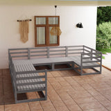 8 Piece Garden Lounge Set Solid Pinewood