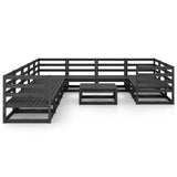 11 Piece Garden Lounge Set Solid Pinewood