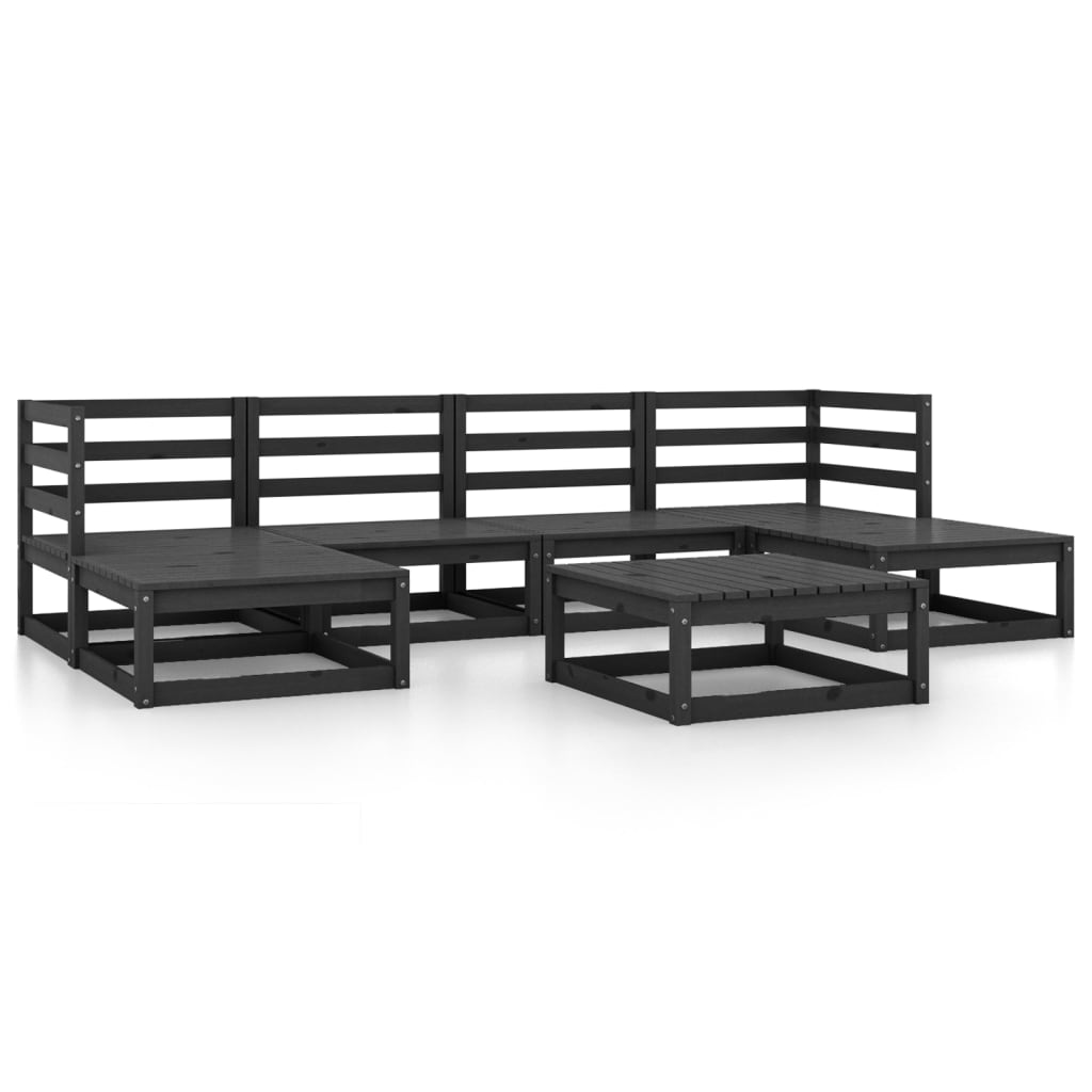 7 Piece Garden Lounge Set Solid Pinewood