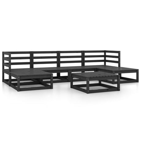7 Piece Garden Lounge Set Solid Pinewood
